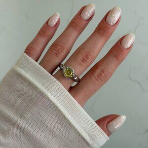 SKU0527 Retro Silver/Gold gemstone Women Vintage inspired ring Stainless steel